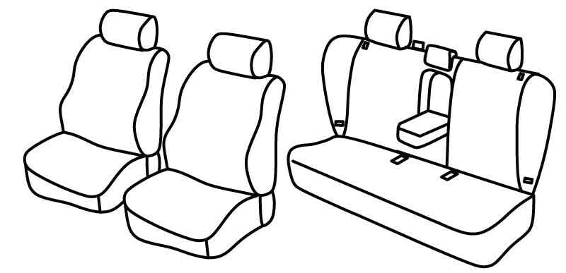 Set coprisedili Superior - Nocciola - compatibile per Subaru Forester (04/08>01/13)