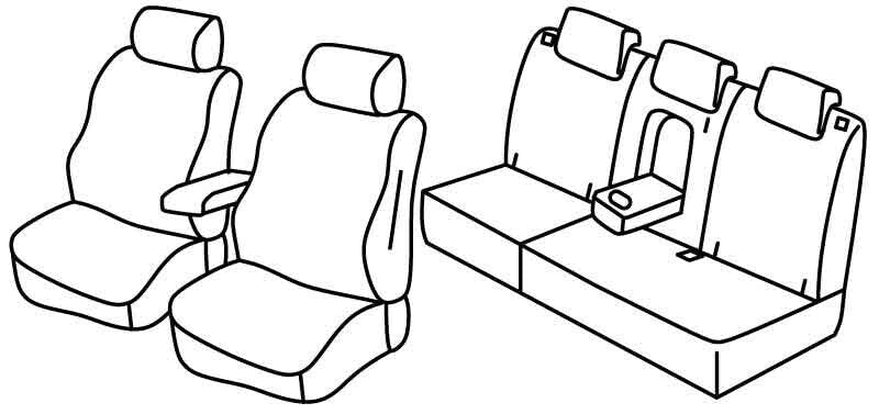 Set coprisedili Superior - Beige - compatibile per Subaru Tribeca (11/06>07/10) B9