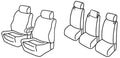 Set coprisedili Superior - Grigio/Nero - compatibile per Toyota Corolla Verso (09/04>05/09)