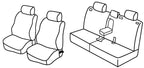 Set coprisedili Superior - Nero/Rosso - compatibile per Toyota Land Cruiser 3p (12/02>10/09) - Toyota Land Cruiser 5p (12/02>10/09)