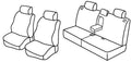 Set coprisedili Superior - Beige - compatibile per Toyota Land Cruiser 5p (12/02>10/09)