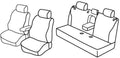 Set coprisedili Superior - Beige - compatibile per Toyota Prius 5p (07/09>02/16)