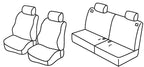 Set coprisedili Superior - Nero/Rosso - compatibile per Toyota Rav4 5p (10/00>01/06) dal 2004