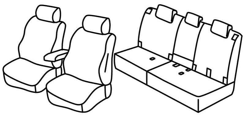 Set coprisedili Superior - Nocciola - compatibile per Toyota Rav4 (02/06>02/13)