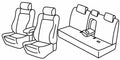 Set coprisedili Superior - Nocciola - compatibile per Toyota Rav4 (01/16>02/19) Hybrid