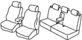 Set coprisedili Superior - Nero/Blu - compatibile per Toyota Verso-S (03/11>06/15)