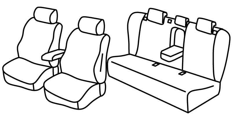 Set coprisedili Superior - Beige - compatibile per Toyota Prius 5p (03/04>06/09)