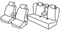 Set coprisedili Superior - Nocciola - compatibile per Toyota Prius 5p (03/04>06/09)
