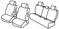 Set coprisedili Superior - Grigio/Nero - compatibile per Toyota Yaris 5p (09/20>) Hybrid - Toyota Yaris Cross 5p (09/21>) Hybrid