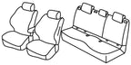 Set coprisedili Superior - Nero/Rosso - compatibile per Toyota Corolla 5p (03/19>06/25) Hybrid