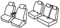 Set coprisedili Superior - Beige - compatibile per Citroen Jumpy (04/16>) - Peugeot Traveller (06/16>) - Toyota Proace Verso (05/16>)