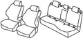 Set coprisedili Superior - Nero/Blu - compatibile per Toyota Corolla Cross 5p (09/22>) Hybrid