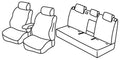 Set coprisedili Superior - Grigio/Nero - compatibile per Toyota Rav4 (03/19>12/25)