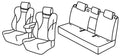 Set coprisedili Superior - Beige - compatibile per Toyota Rav4 (03/19>12/25) Adventure, Hybrid