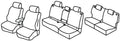 Set coprisedili Superior - Grigio/Nero - compatibile per Toyota Land Cruiser 5p (09/24>)