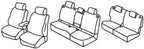 Set coprisedili Superior - Grigio/Nero - compatibile per Toyota Land Cruiser 5p (09/24>)