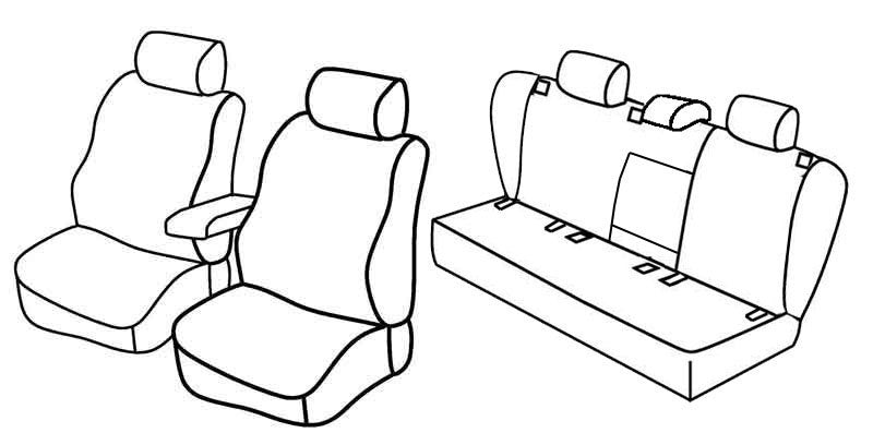 Set coprisedili Superior - Beige - compatibile per Volkswagen Golf V 5p (11/03>10/08) Trendline