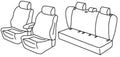 Set coprisedili Superior - Nero/Rosso - compatibile per Volkswagen Golf V 5p (11/03>10/08) Sportline