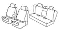 Set coprisedili Superior - Nero/Rosso - compatibile per Volkswagen Golf V 5p (11/03>10/08) Sportline