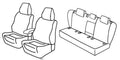Set coprisedili Superior - Nero/Grigio - compatibile per Volkswagen Golf V 5p (11/03>10/08) Sportline