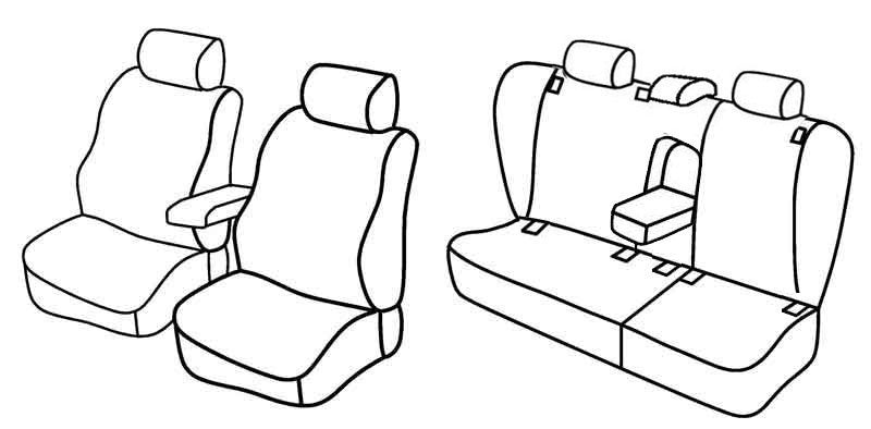 Set coprisedili Superior - Beige - compatibile per Volkswagen Golf V Variant (05/07>09/09)