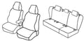 Set coprisedili Superior - Nero/Blu - compatibile per Volkswagen Golf V Variant (05/07>09/09)