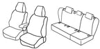 Set coprisedili Superior - Nero/Blu - compatibile per Volkswagen Golf V Variant (05/07>09/09)