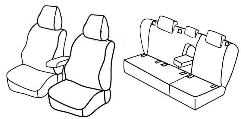 Set coprisedili Superior - Nocciola - compatibile per Volkswagen Golf V Variant (05/07>09/09)