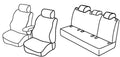 Set coprisedili Superior - Nero/Grigio - compatibile per Volkswagen Golf VI 5p (11/08>10/12) Trendline