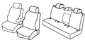 Set coprisedili Superior - Nocciola - compatibile per Volkswagen Golf VI 5p (11/08>10/12) Trendline