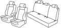 Set coprisedili Superior - Nero/Blu - compatibile per Volkswagen Golf VI 5p (11/08>10/12) Highline