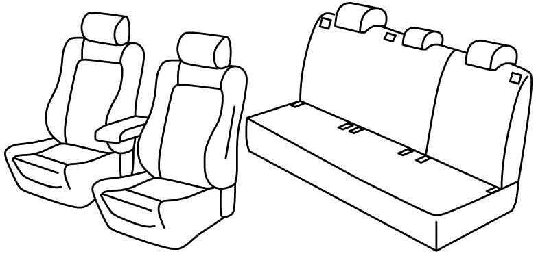 Set coprisedili Superior - Beige - compatibile per Volkswagen Golf VI 5p (11/08>10/12) Highline