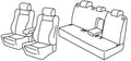 Set coprisedili Superior - Nero/Rosso - compatibile per Volkswagen Golf VI 5p (11/08>10/12) Highline