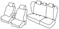 Set coprisedili Superior - Beige - compatibile per Volkswagen Golf VI Variant (10/09>09/13)