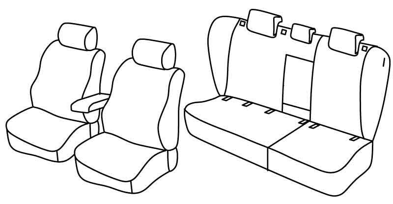 Set coprisedili Superior - Nocciola - compatibile per Volkswagen Golf VI Variant (10/09>09/13)