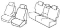 Set coprisedili Superior - Grigio/Nero - compatibile per Volkswagen Golf VII Sportsvan (05/14>08/18) Comfortline, Highline