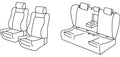 Set coprisedili Superior - Nero/Grigio - compatibile per Volkswagen Passat 4p (12/14>10/20) Comfortline