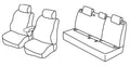 Set coprisedili Superior - Nero/Rosso - compatibile per Volkswagen Passat 4p (12/14>10/20) Trendline
