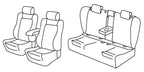 Set coprisedili Superior - Nero/Blu - compatibile per Volkswagen Passat 4p (12/14>10/20) Highline