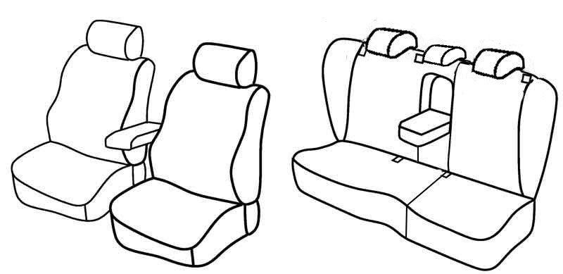 Set coprisedili Superior - Nocciola - compatibile per Volkswagen Passat Variant (09/05>12/10) Comfortline