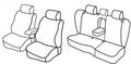 Set coprisedili Superior - Nero/Grigio - compatibile per Volkswagen Passat Variant (01/11>10/14) Trendline