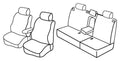Set coprisedili Superior - Nero/Grigio - compatibile per Volkswagen Touareg (02/07>04/10)