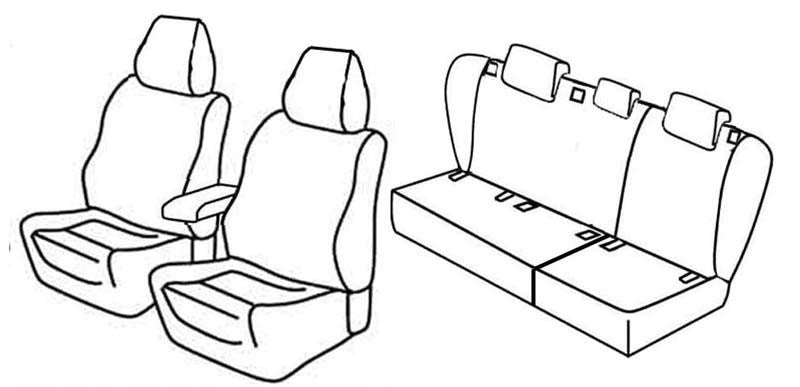 Set coprisedili Superior - Beige - compatibile per Volkswagen Golf V Variant (05/07>09/09)