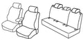 Set coprisedili Superior - Grigio/Nero - compatibile per Volkswagen Golf VI 5p (11/08>10/12) Comfortline
