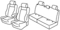 Set coprisedili Superior - Beige - compatibile per Volkswagen Amarok (04/11>10/22) Highline, Comfortline