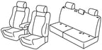 Set coprisedili Superior - Grigio/Nero - compatibile per Volkswagen Amarok (04/11>10/22) Highline, Comfortline