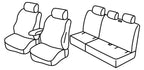 Set coprisedili Superior - Grigio/Nero - compatibile per Volkswagen Caddy Life (01/04>08/15) Dal 09/2010