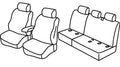 Set coprisedili Superior - Grigio/Nero - compatibile per Volkswagen Caddy Life (09/15>12/20)