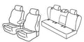 Set coprisedili Superior - Nero/Blu - compatibile per Volkswagen Golf V 3p (11/03>10/08) Comfortline
