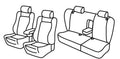 Set coprisedili Superior - Nero/Grigio - compatibile per Volkswagen Passat Variant (03/97>08/05) Dal 2001